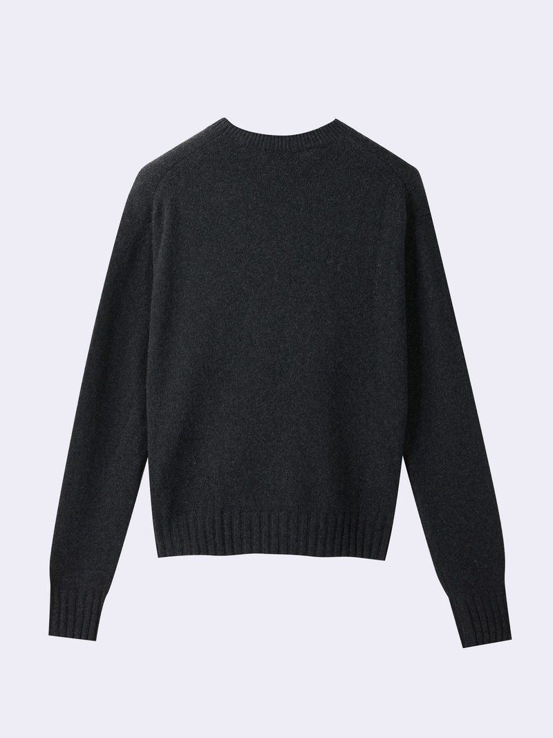 Girocollo cropped in puro Cashmere rigenerato