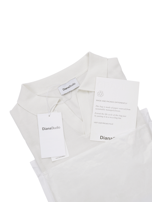 Polo senza bottoni in Cotone Leggero