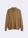 Giacca Zip in Maglia Rasata in Cotone