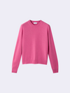 Girocollo Cropped in 100% Cashmere rigenerato Rosa Velluto