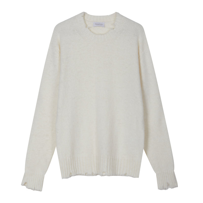 Girocollo garzato in misto Alpaca
