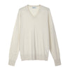 Scollo a V in Lana Merino extrafine e Cotone organico