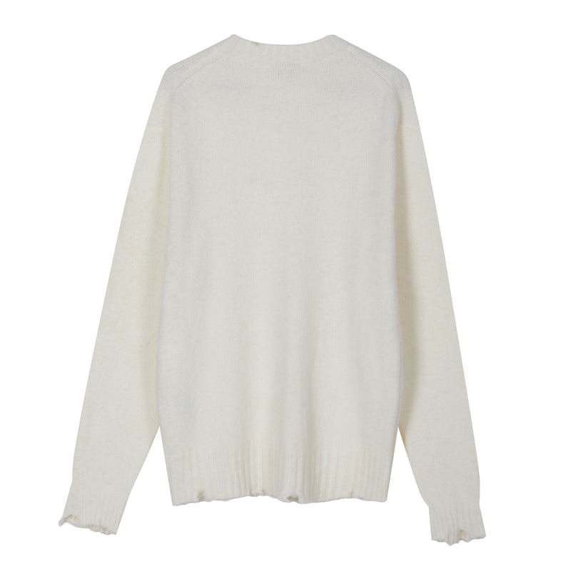 Girocollo garzato in misto Alpaca
