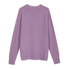 Brushed crew neck in buttoned Merino wool