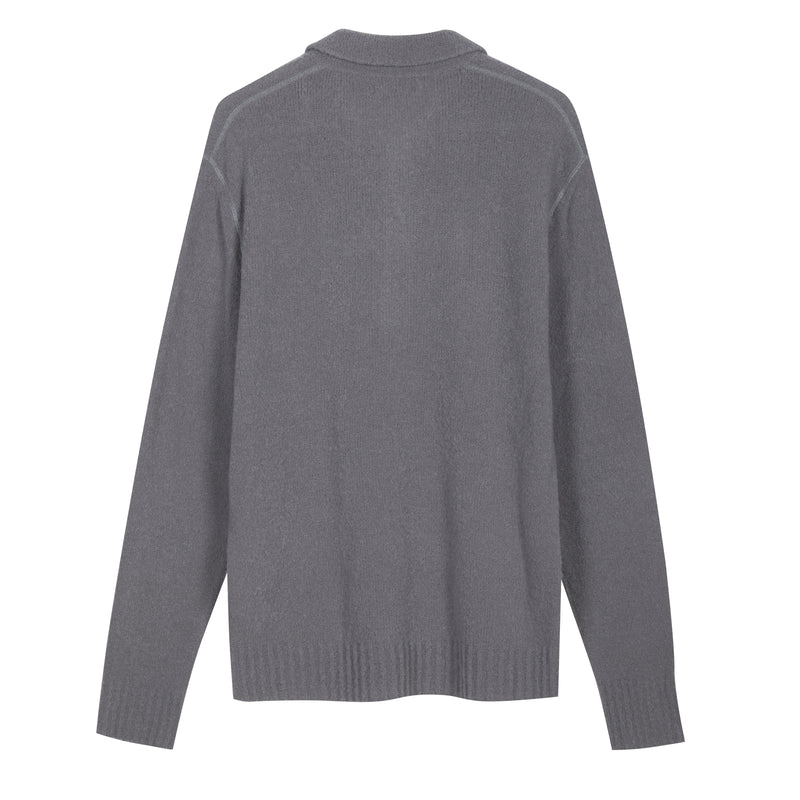 Polo aus Merino-Bouclé-Wolle