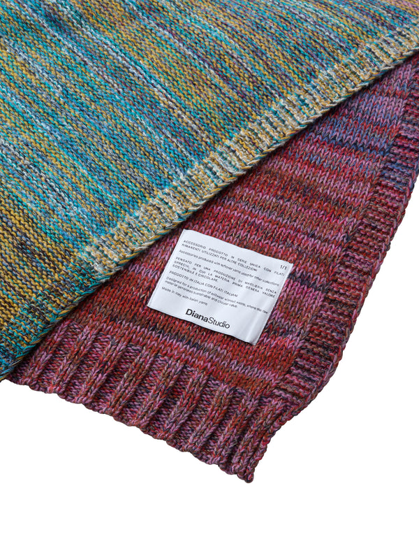 Coperta Circolare con abbinamento di filati [160cm X 95cm]