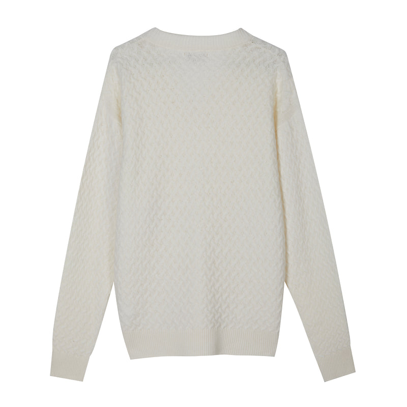 Scollo a V in Cashmere e Lana