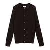 Cardigan con collo serafino misto Lana Merino bouclé