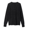 Brushed crew neck in buttoned Merino wool