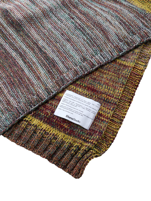 Coperta Circolare con abbinamento di filati [160cm X 95cm]