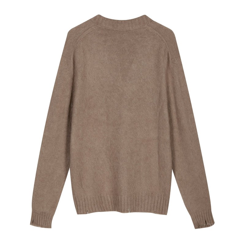Scollo a V garzato in misto Alpaca