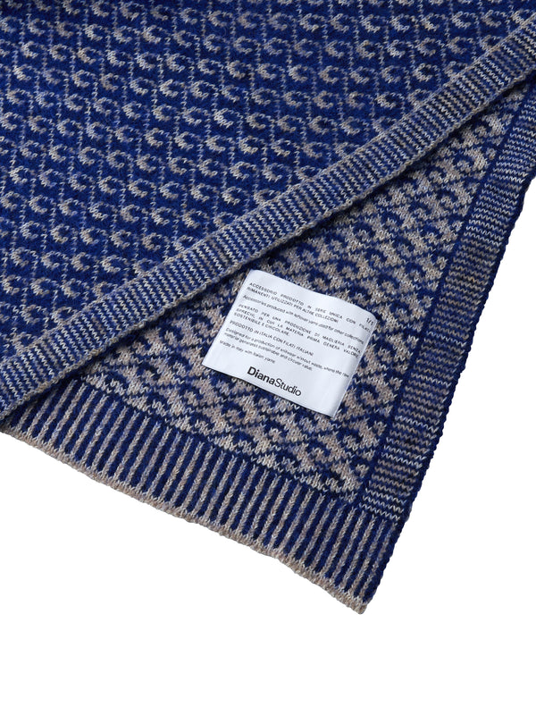 Coperta Circolare con pattern jaquard [160cm X 130cm]
