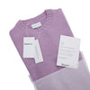 Brushed crew neck in buttoned Merino wool