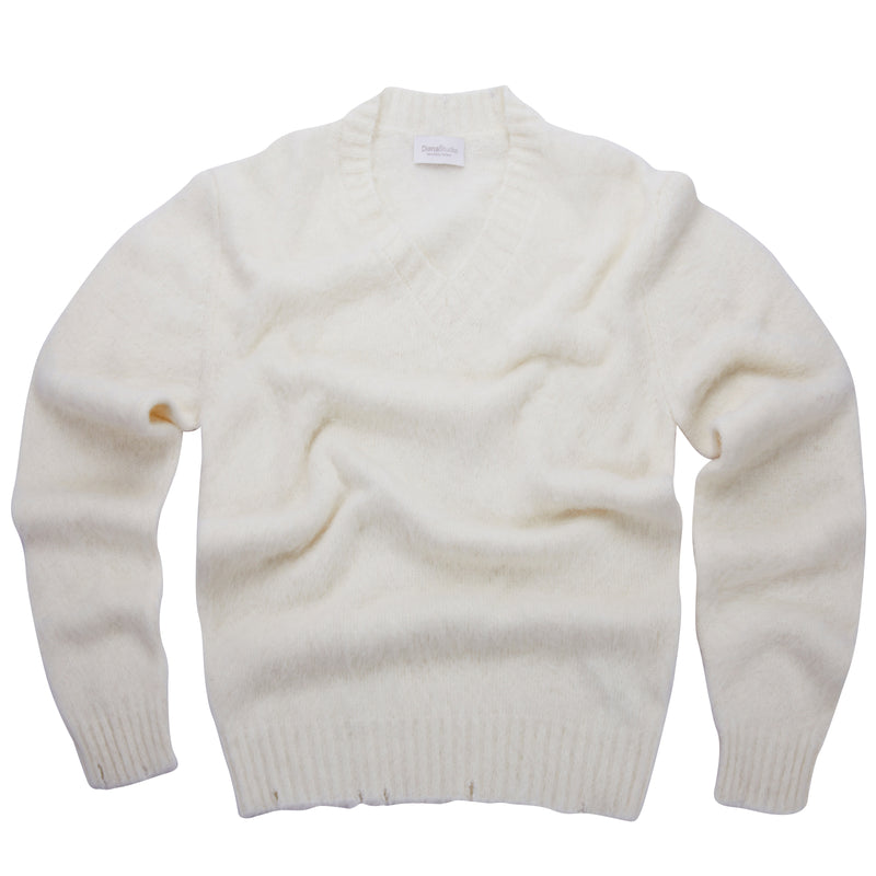 Scollo a V garzato in misto Alpaca