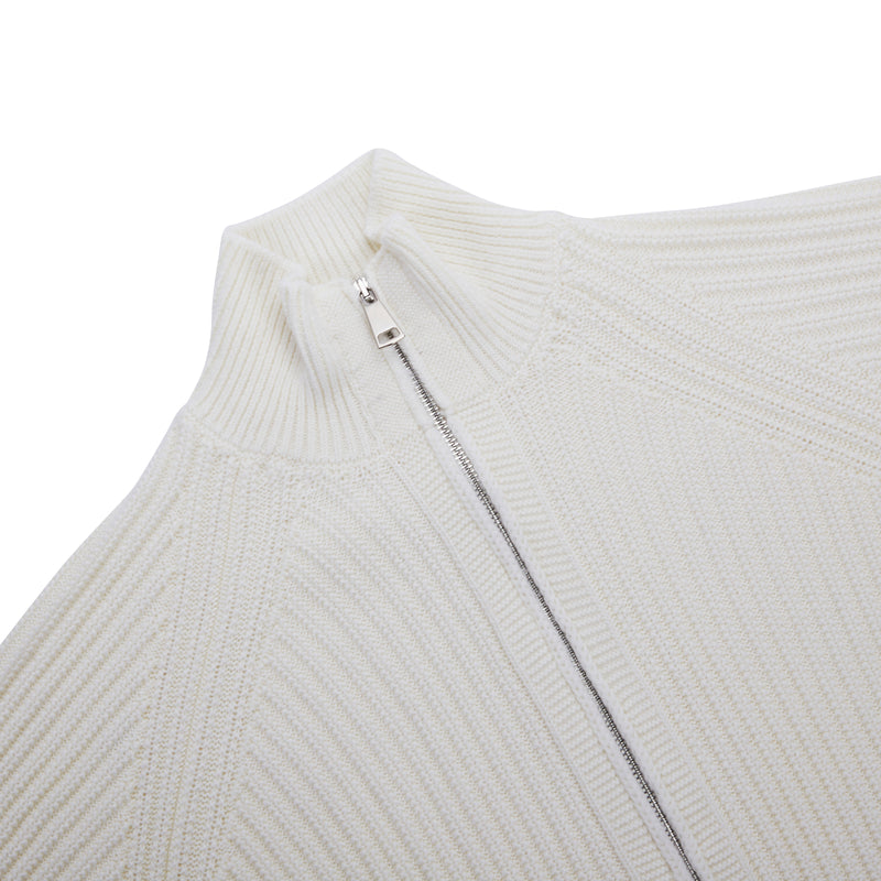 Giacca zip in Lana Merino extrafine