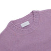Brushed crew neck in buttoned Merino wool