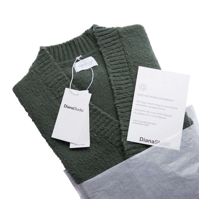 Cardigan oversize con lavorazione Casentino