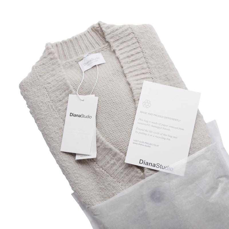 Cardigan oversize con lavorazione Casentino