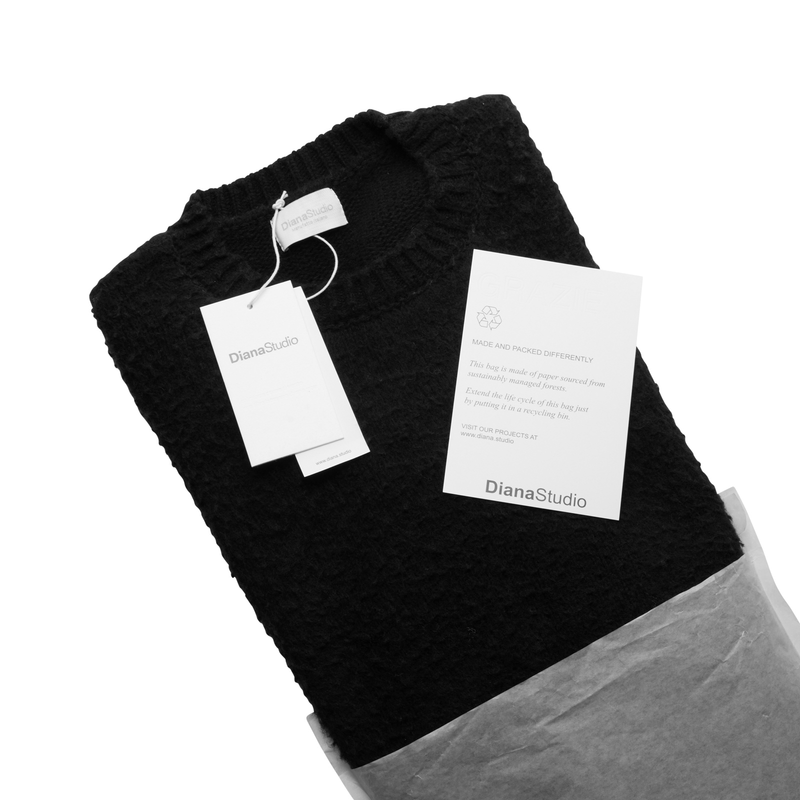 Oversized crewneck with Casentino workmanship